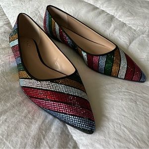 Rainbow Rhinestone flats